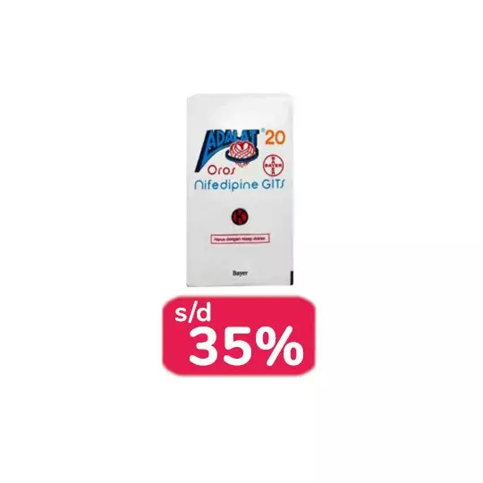 ADALAT OROS 20 MG 30 TABLET - OBAT RUTIN ADALAT OROS 20 MG 30 TABLET - OBAT RUTIN