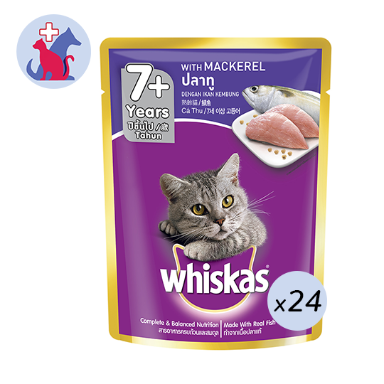 Whiskas Senior Cat 7+ Years Mackerel Flavor 24 Pouch (@ 85 g) Whiskas Senior Cat 7+ Years Mackerel Flavor 24 Pouch (@ 85 g)