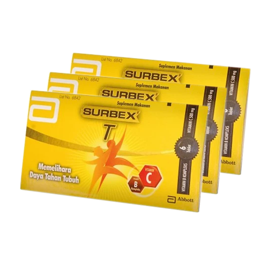Surbex T 3 Strip (6 Tablet/Strip) - Hemat Borongan - Kegunaan, Efek