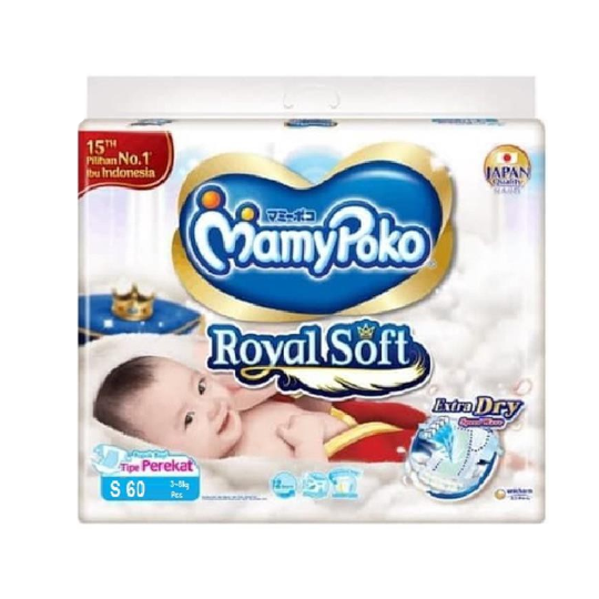 Mamy Poko Royal Soft Tipe Perekat S 60 Pieces Mamy Poko Royal Soft Tipe Perekat S 60 Pieces