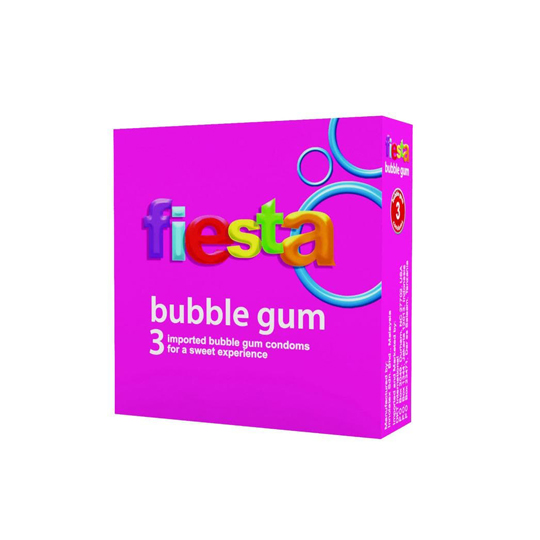 KONDOM FIESTA BUBBLE GUM ISI 3 KONDOM FIESTA BUBBLE GUM ISI 3