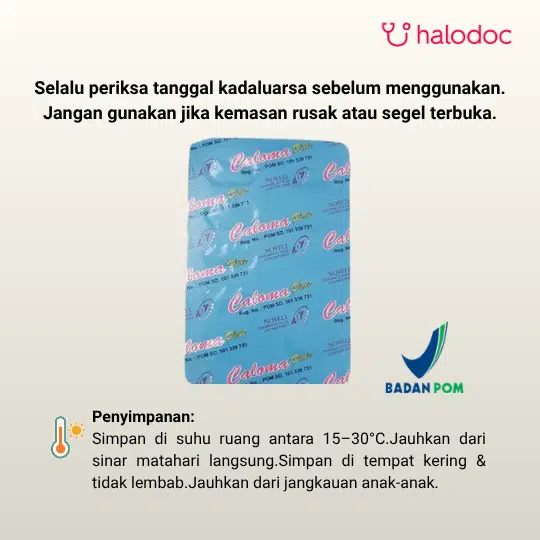 CALOMA PLUS 10 KAPSUL - Kegunaan, Efek Samping, Dosis dan Aturan Pakai ...