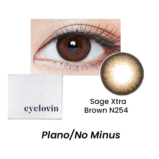 Eyelovin Neo Cosmo Sage Xtra Brown N254 Color Softlens Plano/No Minus Eyelovin Neo Cosmo Sage Xtra Brown N254 Color Softlens Plano/No Minus