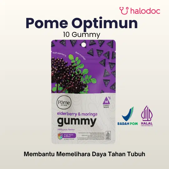Pome Optimun Dengan Elderberry Dan Daun Kelor 10 Gummy - Gambar 1