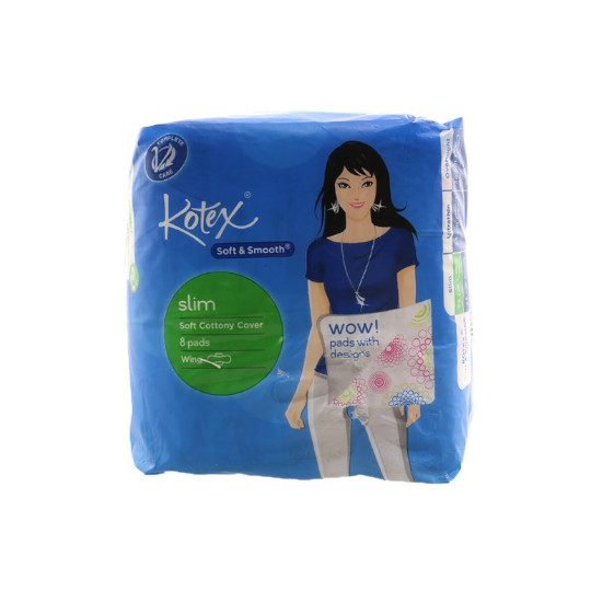 KOTEX SOFT SMOOTH SLIM WING 8 PADS KOTEX SOFT SMOOTH SLIM WING 8 PADS