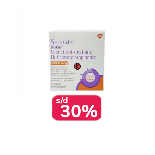 SERETIDE DISKUS 50/250 MCG - OBAT RUTIN SERETIDE DISKUS 50/250 MCG - OBAT RUTIN