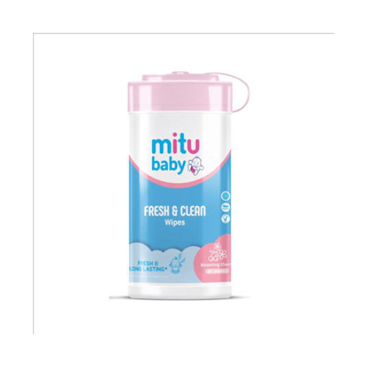 Mitu Baby Wipes Pink Bottle 60 Pieces Mitu Baby Wipes Pink Bottle 60 Pieces