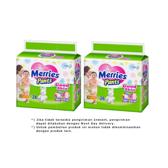 Merries Pants Good Skin XL26 2 Pack - Lebih Hemat Merries Pants Good Skin XL26 2 Pack - Lebih Hemat