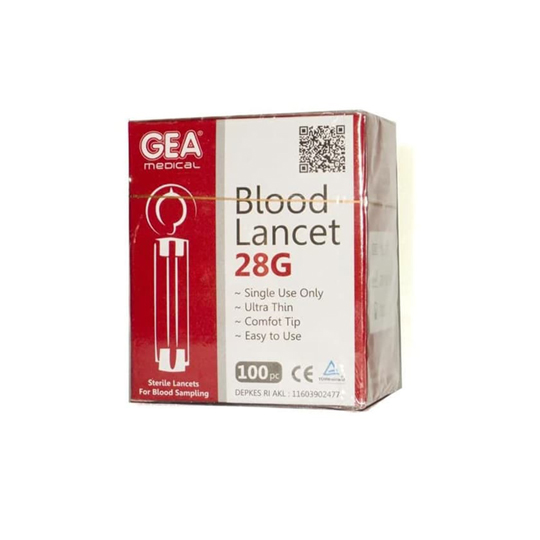 GEA BLOOD LANCET 28G 100 PIECES GEA BLOOD LANCET 28G 100 PIECES