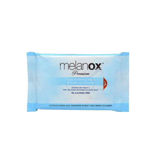 Melanox Facial Cleansing Wipes & Makeup Remover 10 Lembar Melanox Facial Cleansing Wipes & Makeup Remover 10 Lembar