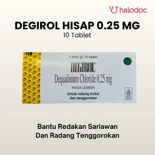 Degirol Hisap 0.25 mg 10 Tablet