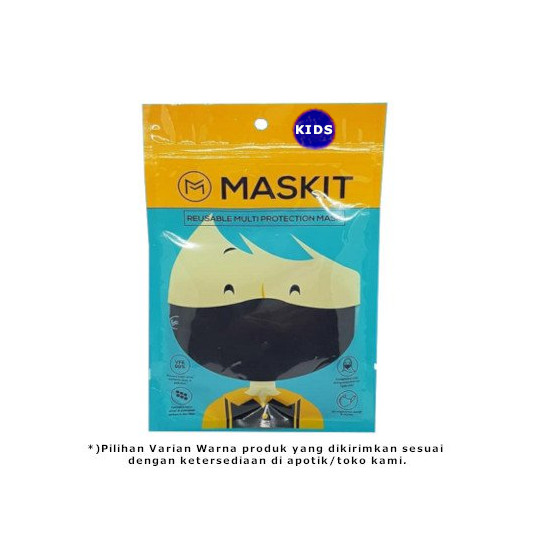 Masker Maskit Reusable Multiprotection Kids Black 1 Pieces Masker Maskit Reusable Multiprotection Kids Black 1 Pieces