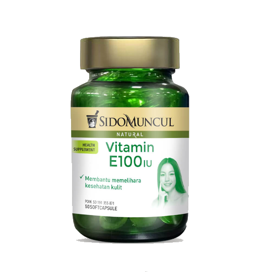 Sido Muncul Natural Vitamin E 100 IU 50 Soft Capsule Kegunaan, Efek