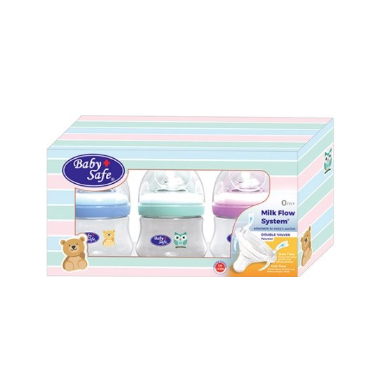 Baby Safe Wide Neck Botol 125 ml WNS01 3 Pieces Baby Safe Wide Neck Botol 125 ml WNS01 3 Pieces