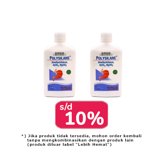 Polysilane Sirup 180 ml 2 Botol - Lebih Hemat Polysilane Sirup 180 ml 2 Botol - Lebih Hemat