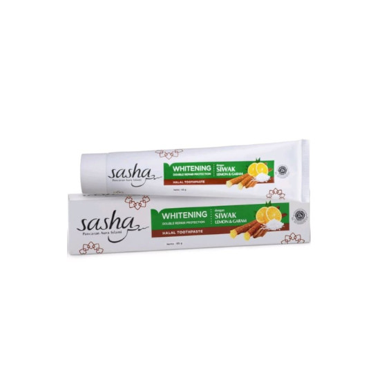Sasha Whitening Siwak Lemon & Garam Toothpaste 65 g Sasha Whitening Siwak Lemon & Garam Toothpaste 65 g