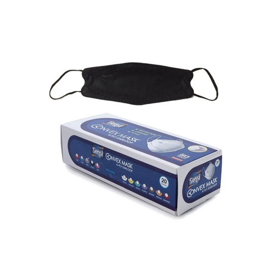 Sensi Convex Mask 4 Ply Earloop Black 20 Pieces Sensi Convex Mask 4 Ply Earloop Black 20 Pieces