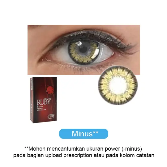 Ruby Honey Brown 2 Color Softlens Minus