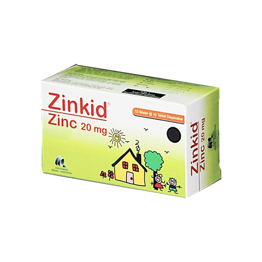 Zinkid 20 mg 10 Tablet Kegunaan, Efek Samping, Dosis dan Aturan Pakai
