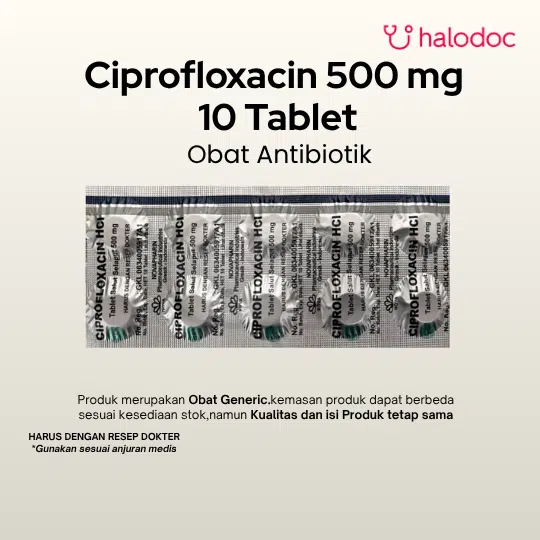 Ciprofloxacin 500 mg 10 Tablet