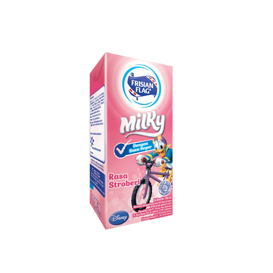 FRISIAN FLAG MILKY STROBERI 180 ML FRISIAN FLAG MILKY STROBERI 180 ML