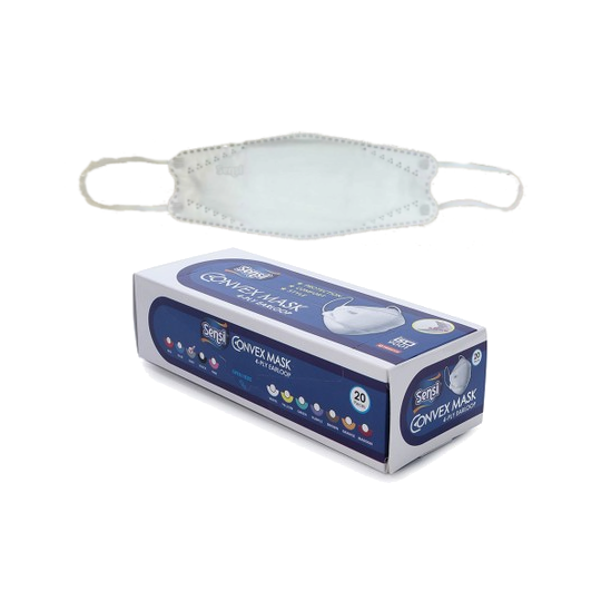 Sensi Convex Mask 4 Ply Earloop White 20 Pieces Sensi Convex Mask 4 Ply Earloop White 20 Pieces