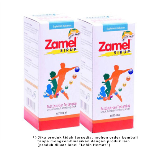 Zamel Sirup 60 ml 2 Botol - Hemat Borongan - Kegunaan, Efek Samping