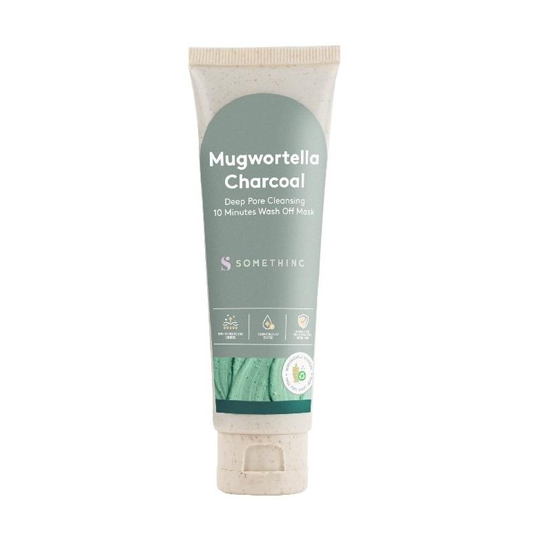 Somethinc Mugwortella Charcoal Deep Pore Cleansing 10 Minutes Wash Off Mask 60 g Somethinc Mugwortella Charcoal Deep Pore Cleansing 10 Minutes Wash Off Mask 60 g