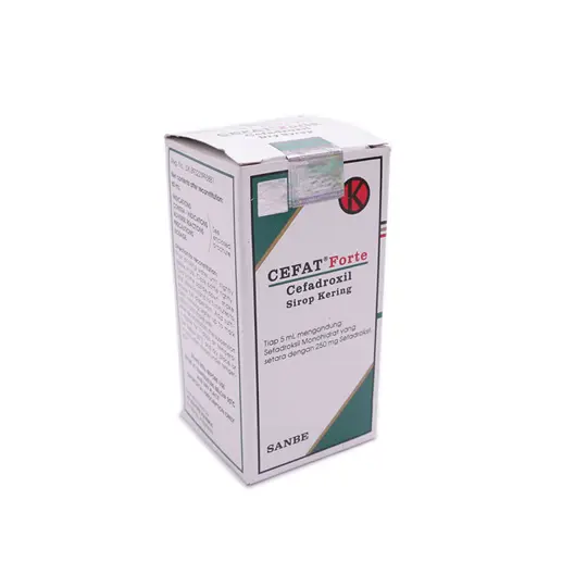 Cefat Forte 250 mg/5 ml Dry Sirup 60 ml - Kegunaan, Efek Samping, Dosis