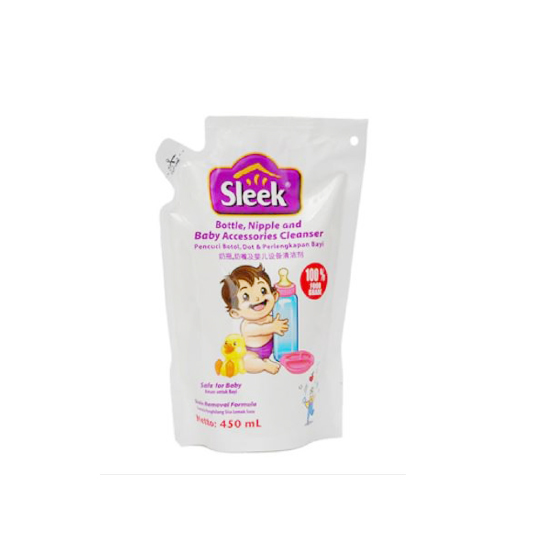 Sleek Bottle Nipple & Baby Accessories Cleanser 450 ml Sleek Bottle Nipple & Baby Accessories Cleanser 450 ml
