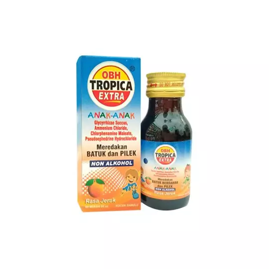 OBH TROPICA EXTRA ANAK RASA JERUK SIRUP 100 ML OBH TROPICA EXTRA ANAK RASA JERUK SIRUP 100 ML