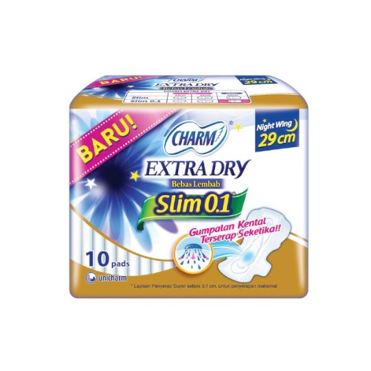 CHARM EXTRA DRY SLIM 0.1 29 CM 10 PADS CHARM EXTRA DRY SLIM 0.1 29 CM 10 PADS