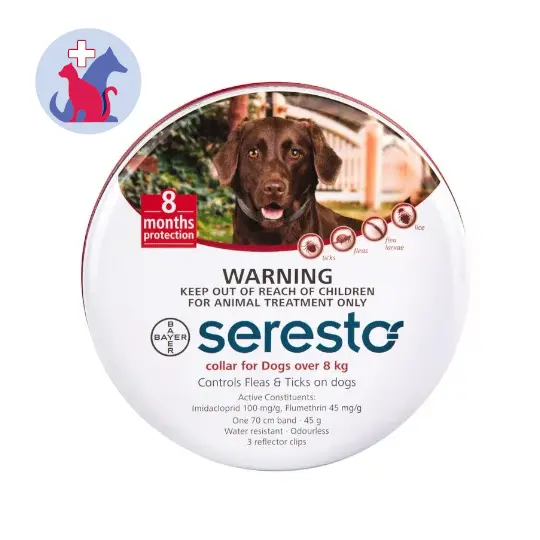 Seresto Collar For Dogs Over 8 kg Piece Kegunaan, Efek Samping, Dosis