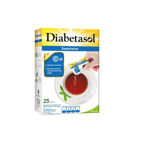 DIABETASOL ZERO CALORIE SWEETENER 25 SACHET DIABETASOL ZERO CALORIE SWEETENER 25 SACHET