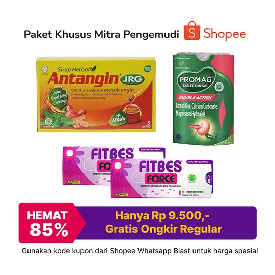 Paket Khusus Mitra Pengemudi Shopee - Kegunaan, Efek Samping, Dosis dan