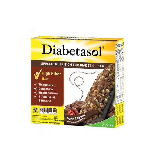 DIABETASOL HIGH FIBER BAR RASA COKELAT 25 GR DIABETASOL HIGH FIBER BAR RASA COKELAT 25 GR