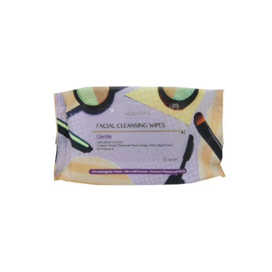 Watsons Facial Cleansing Wipes Gentle 20 Lembar Kegunaan, Efek