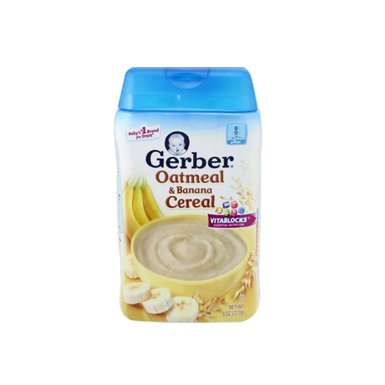 GERBER OATMEAL & BANANA CEREAL GERBER OATMEAL & BANANA CEREAL