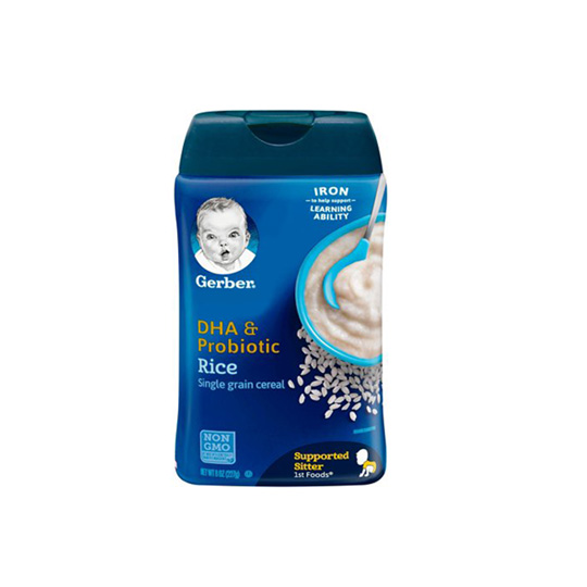 GERBER RICE CEREAL DHA & PROBIOTIC GERBER RICE CEREAL DHA & PROBIOTIC