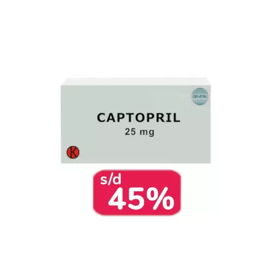 CAPTOPRIL 25 MG 30 TABLET - OBAT RUTIN CAPTOPRIL 25 MG 30 TABLET - OBAT RUTIN