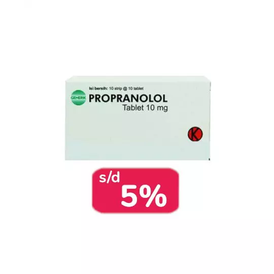 PROPRANOLOL 10 MG 30 TABLET - OBAT RUTIN PROPRANOLOL 10 MG 30 TABLET - OBAT RUTIN