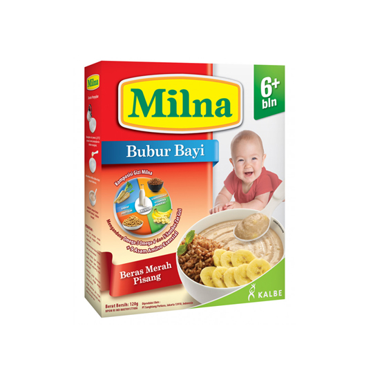 MILNA 6+ BUBUR BERAS MERAH PISANG 120 GR MILNA 6+ BUBUR BERAS MERAH PISANG 120 GR
