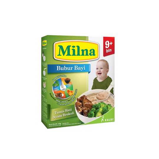 MILNA 9+ BUBUR TUMIS HATI AYAM BROKOLI 120 GR MILNA 9+ BUBUR TUMIS HATI AYAM BROKOLI 120 GR
