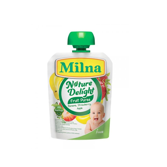 Milna Nature Delight Apple Banana Strawberry 80 g Milna Nature Delight Apple Banana Strawberry 80 g