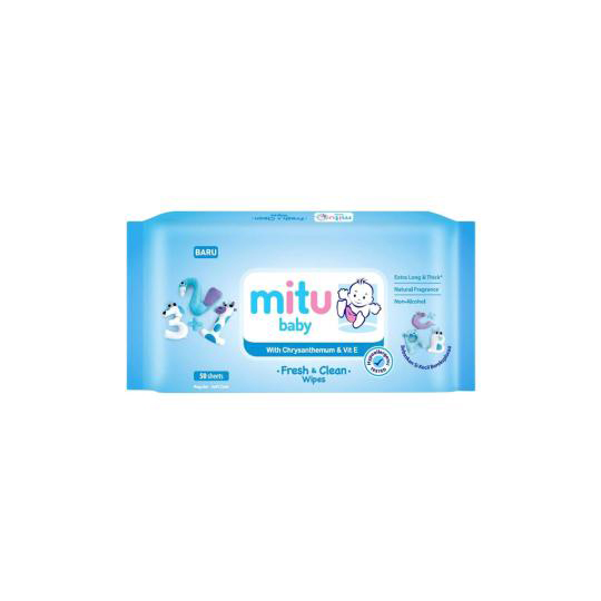 Mitu Baby Wipes Biru 50 Pieces Mitu Baby Wipes Biru 50 Pieces