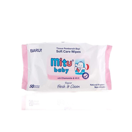 MITU BABY WIPES PINK 50 PIECES MITU BABY WIPES PINK 50 PIECES
