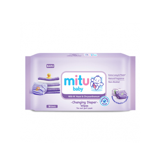 Mitu Baby Wipes Changing Diapers Purple 50 Pieces Mitu Baby Wipes Changing Diapers Purple 50 Pieces