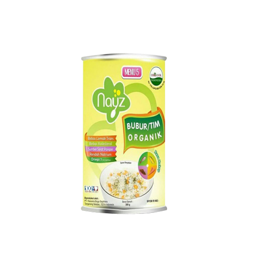 NAYZ BUBUR ORGANIK MENU 5 RASA KAKAP 300 GR NAYZ BUBUR ORGANIK MENU 5 RASA KAKAP 300 GR