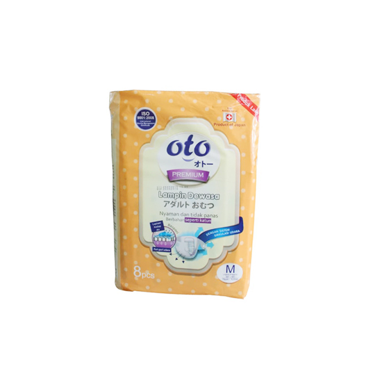OTO PREMIUM ADULT DIAPERS M 8 PIECES OTO PREMIUM ADULT DIAPERS M 8 PIECES