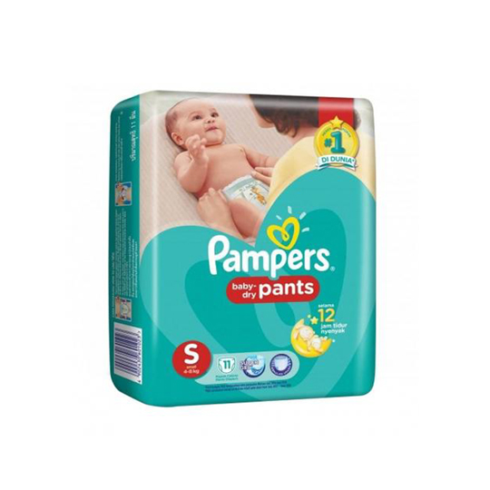 PAMPERS BABY DRY PANTS S 11 PIECES PAMPERS BABY DRY PANTS S 11 PIECES